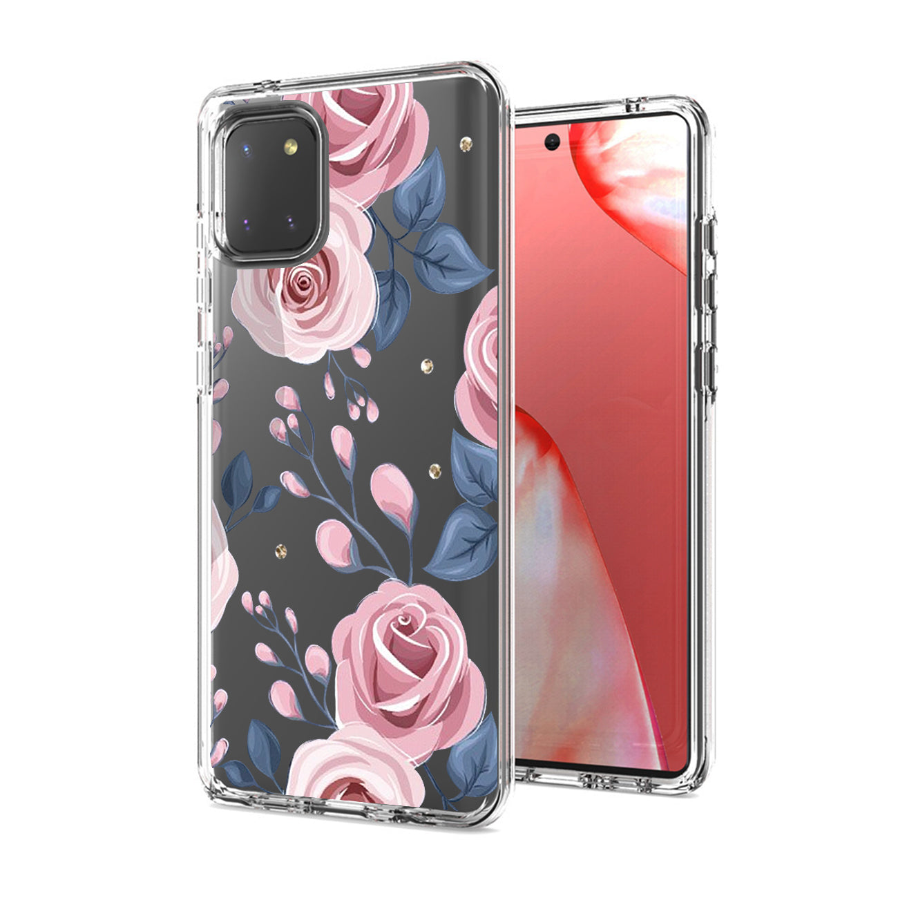 Pressed dried flower Design Phone case for SAMSUNG GALAXY A81/Note 10 Lite/M60S In Rose Gold